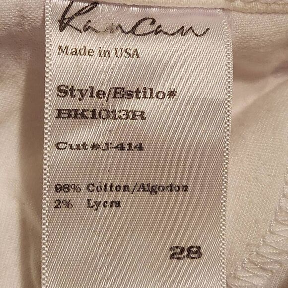 KANCAN Skinny Ankle Jeans Denim Stretch Low Rise Womens White Size 28 - Picture 6 of 8